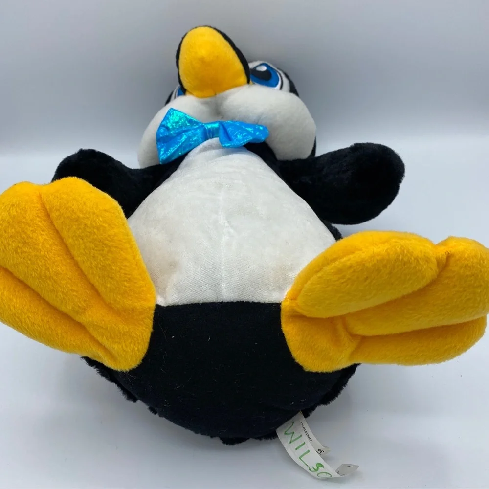 Nanco penguin plush blue‎ bow tie